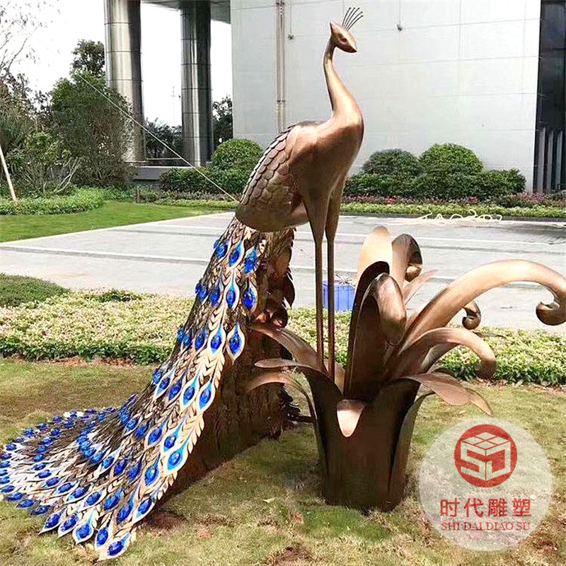 大型不銹鋼雕塑定制戶外鳳凰海豚鹿鯨魚圓環(huán)公園學校園林景觀擺件
