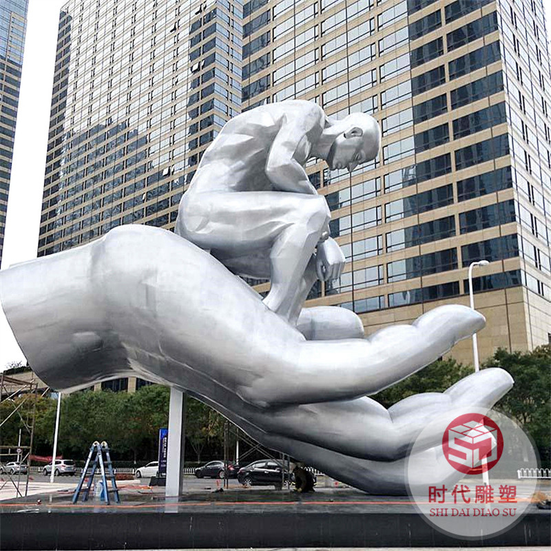 大型不銹鋼雕塑定制廣場(chǎng)地標(biāo)金屬園林戶外異形創(chuàng)意景觀公園擺件