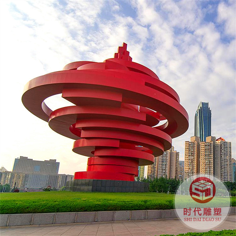 城市戶外大型不銹鋼鹿廣場(chǎng)園林景觀雕塑定制月亮鏡面發(fā)光圓環(huán)圓球