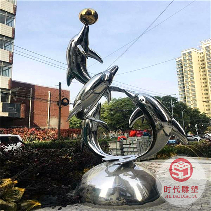 大型不銹鋼動(dòng)物雕塑戶外草坪園林景觀動(dòng)物藝術(shù)擺件不銹鋼卡通雕塑