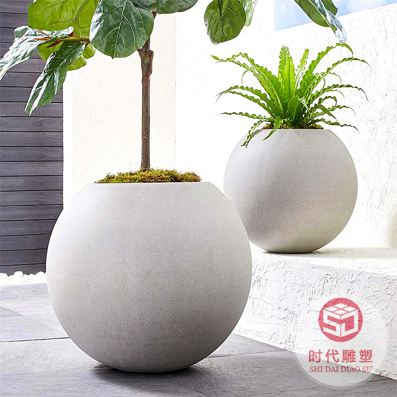 樹(shù)叉造型花盆組合商場(chǎng)美陳落地大花器售樓部庭院廣場(chǎng)道路種植花箱