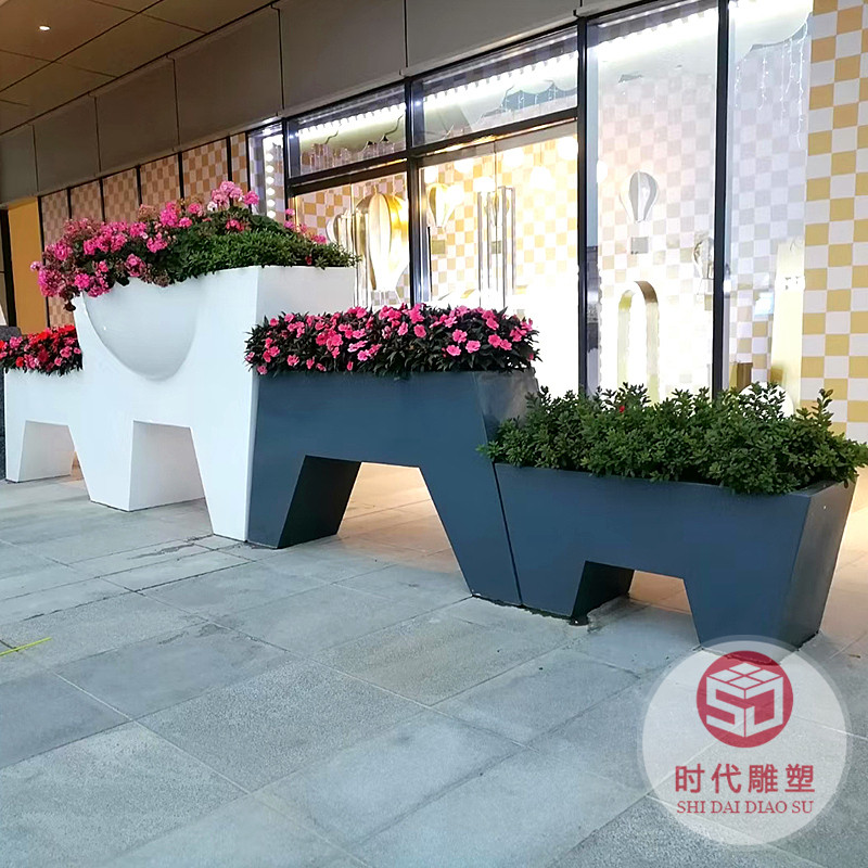玻璃鋼高架橋花盆花箱戶(hù)外長(zhǎng)方形高速公路市政懸掛玻璃鋼花槽花盆