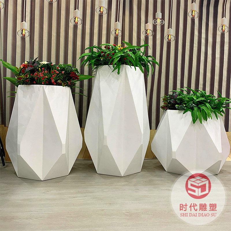 玻璃鋼小區(qū)道路公園樓盤(pán)花盆售樓處電梯口商場(chǎng)廣場(chǎng)方形大花盆廠家