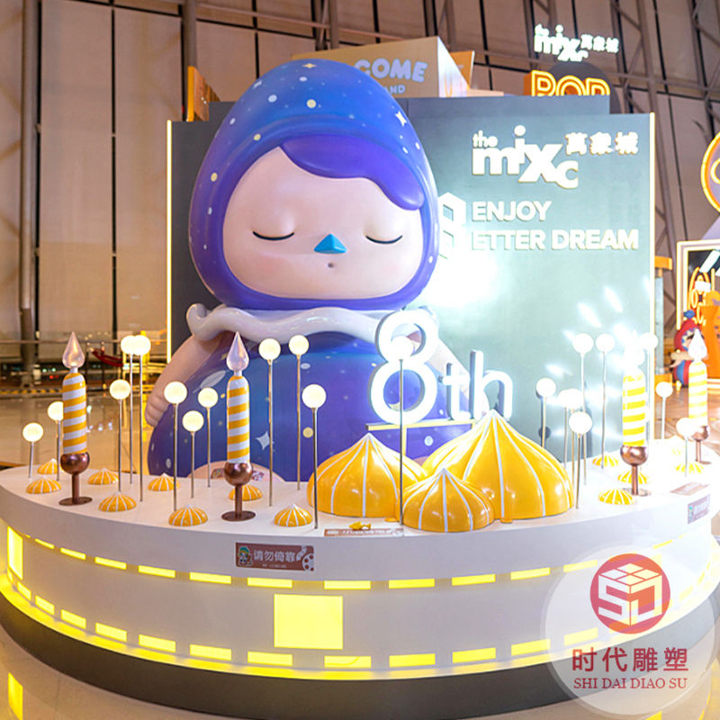 戶(hù)外大型玻璃鋼熊雕塑卡通幾何切面動(dòng)物不銹鋼園林景觀擺件定制