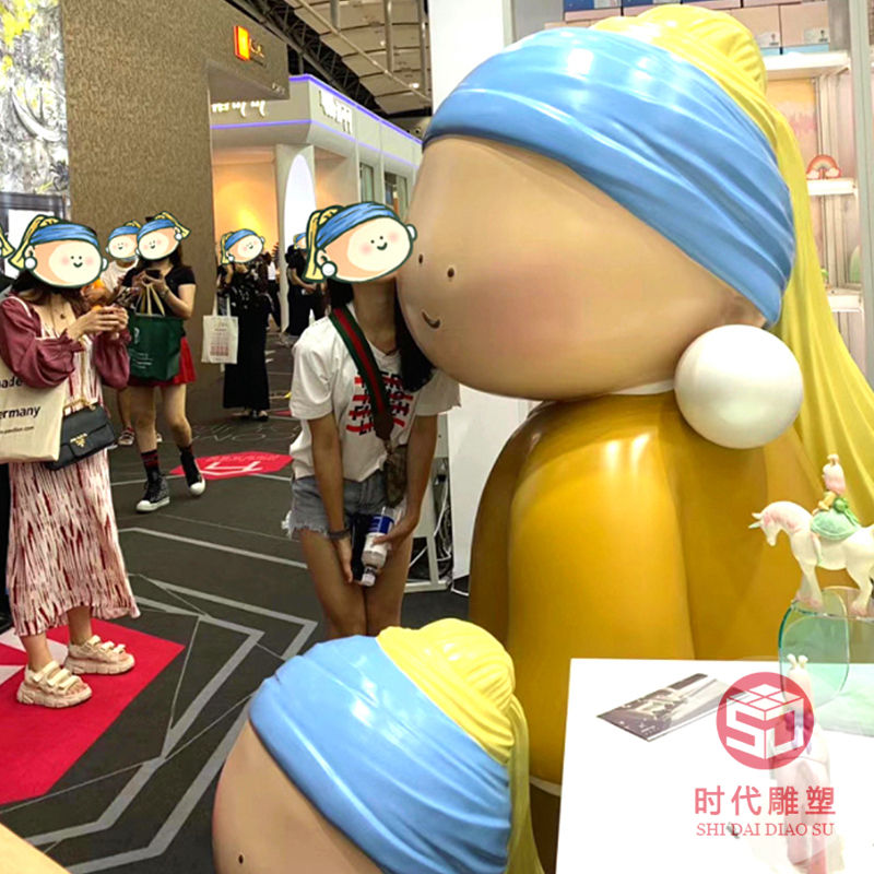 戶外卡通幾何大熊貓玻璃鋼仿真動(dòng)物雕塑園林景觀小品庭院裝飾擺件