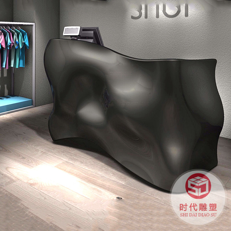 簡(jiǎn)約現(xiàn)代前臺(tái)公司時(shí)尚收銀臺(tái)服裝店吧臺(tái)美容院接待臺(tái)玻璃鋼咨詢臺(tái)