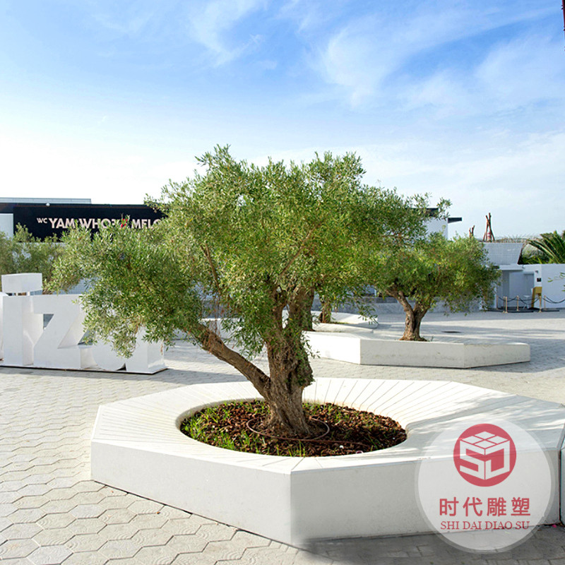 加工定制玻璃鋼異形座椅休閑椅商場公園學校等候椅戶外坐凳樹池凳