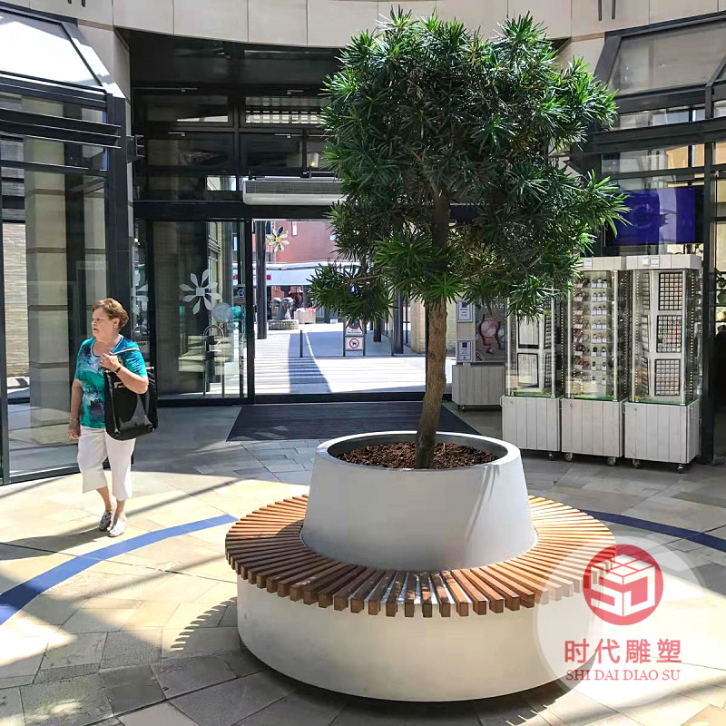 玻璃鋼休閑坐凳商場(chǎng)美陳座椅商業(yè)街公園休息長(zhǎng)椅玻璃鋼樹(shù)池坐凳子
