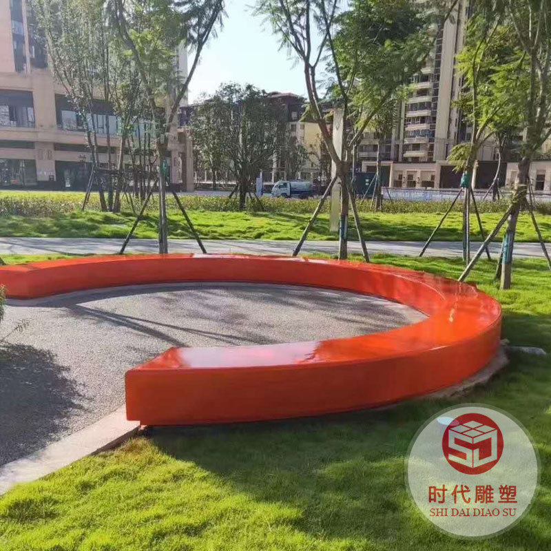 小異形學校戶外公園休閑座椅區(qū)長商場玻璃鋼樹池坐凳花池條凳廠家