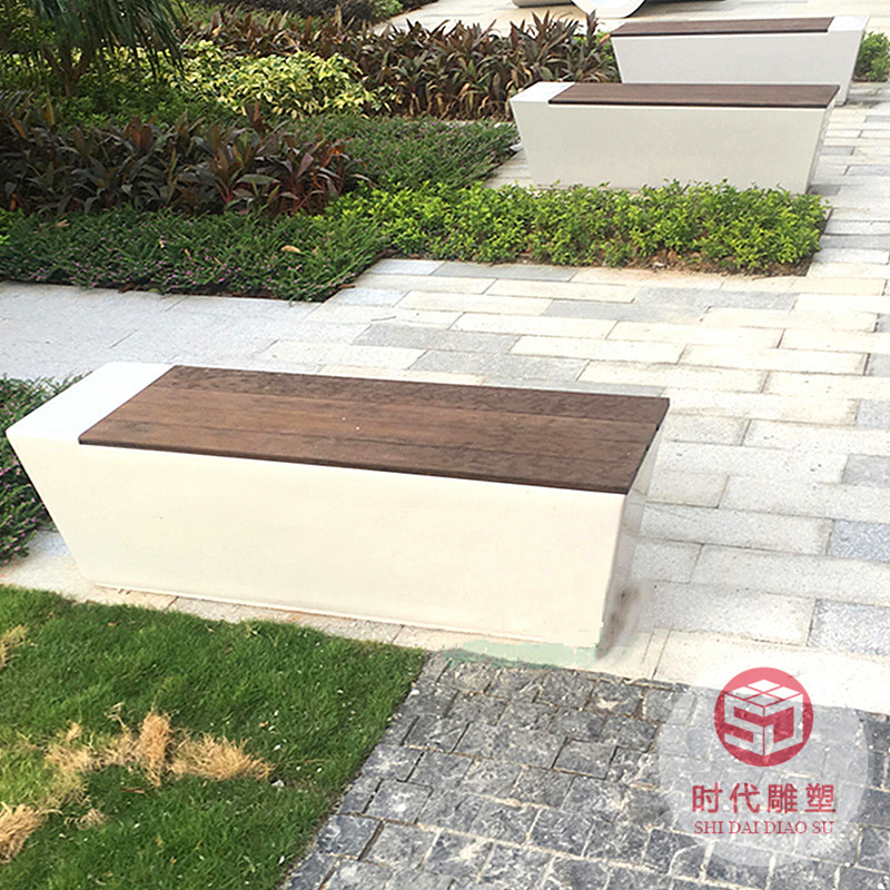 創(chuàng)意月亮臺玻璃鋼座椅戶外商業(yè)街廣場校園休閑椅商場酒店美陳長凳