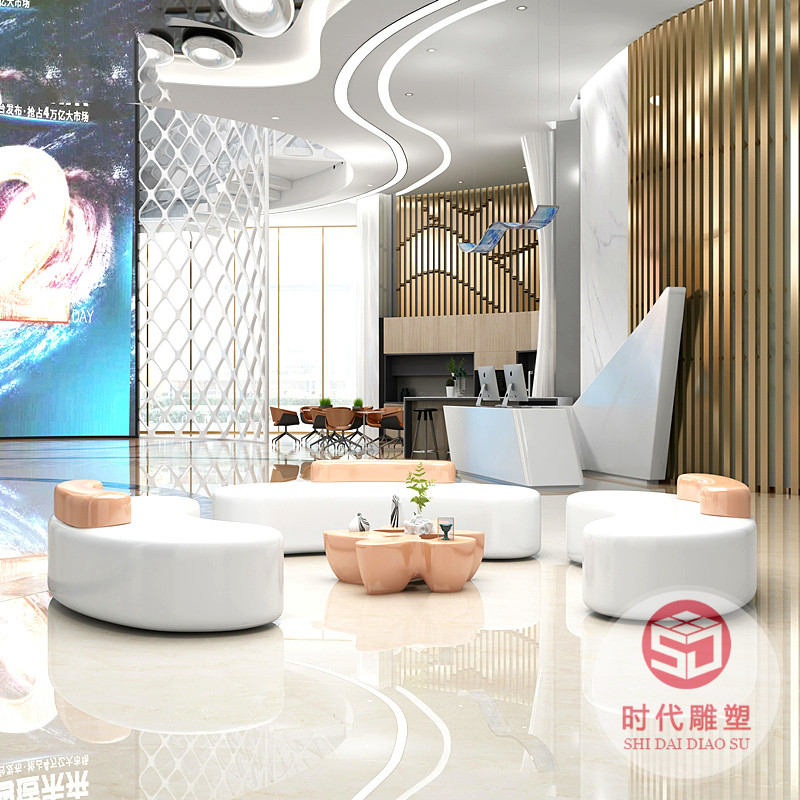玻璃鋼長條凳組合兒童樂園休閑座椅休息區(qū)接待處商場戶外公園定制